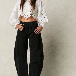 Free People Barrel Jeans